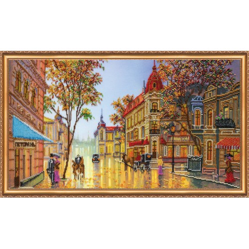 Main Bead Embroidery Kit Autumn Twilight (Landscapes), AB-288 by Abris Art - buy online! ✿ Fast delivery ✿ Factory price ✿ Wholesale and retail ✿ Purchase Great kits for embroidery with beads