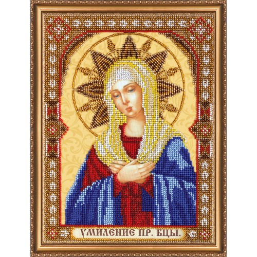 Main Bead Embroidery Kit Icon of the Mother of God of «Tenderness» (Icons), AB-289 by Abris Art - buy online! ✿ Fast delivery ✿ Factory price ✿ Wholesale and retail ✿ Purchase Great kits for embroidery with beads