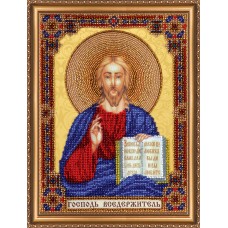 Набір для вишивання бісером на натуральному художньому холсті "Домашній іконостас "Господь Вседержитель"