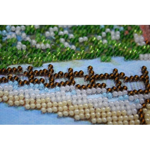 Main Bead Embroidery Kit Church (Winter tale), AB-297 by Abris Art - buy online! ✿ Fast delivery ✿ Factory price ✿ Wholesale and retail ✿ Purchase Great kits for embroidery with beads