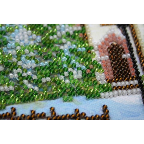 Main Bead Embroidery Kit Church (Winter tale), AB-297 by Abris Art - buy online! ✿ Fast delivery ✿ Factory price ✿ Wholesale and retail ✿ Purchase Great kits for embroidery with beads