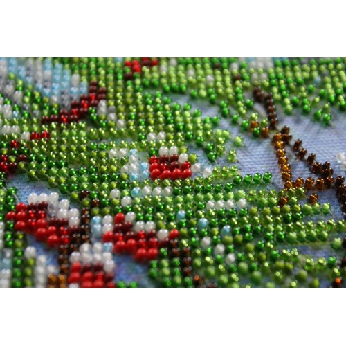 Main Bead Embroidery Kit February frost (Winter tale), AB-299 by Abris Art - buy online! ✿ Fast delivery ✿ Factory price ✿ Wholesale and retail ✿ Purchase Great kits for embroidery with beads