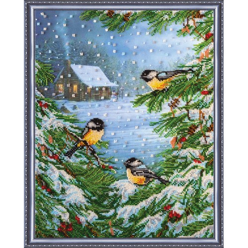 Main Bead Embroidery Kit January bitter cold (Winter tale), AB-300 by Abris Art - buy online! ✿ Fast delivery ✿ Factory price ✿ Wholesale and retail ✿ Purchase Great kits for embroidery with beads Main Bead Embroidery Kit January bitter cold (Winter tale), AB-300 by Abris Art - buy online! ✿ Fast delivery ✿ Factory price ✿ Wholesale and retail ✿ Purchase Great kits for embroidery with beads