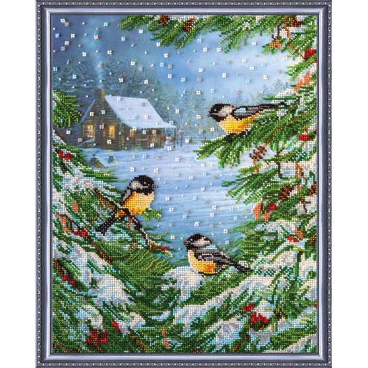 Main Bead Embroidery Kit January bitter cold (Winter tale), AB-300 by Abris Art - buy online! ✿ Fast delivery ✿ Factory price ✿ Wholesale and retail ✿ Purchase Great kits for embroidery with beads Main Bead Embroidery Kit January bitter cold (Winter tale), AB-300 by Abris Art - buy online! ✿ Fast delivery ✿ Factory price ✿ Wholesale and retail ✿ Purchase Great kits for embroidery with beads
