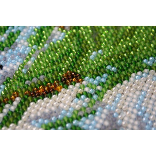 Main Bead Embroidery Kit January bitter cold (Winter tale), AB-300 by Abris Art - buy online! ✿ Fast delivery ✿ Factory price ✿ Wholesale and retail ✿ Purchase Great kits for embroidery with beads