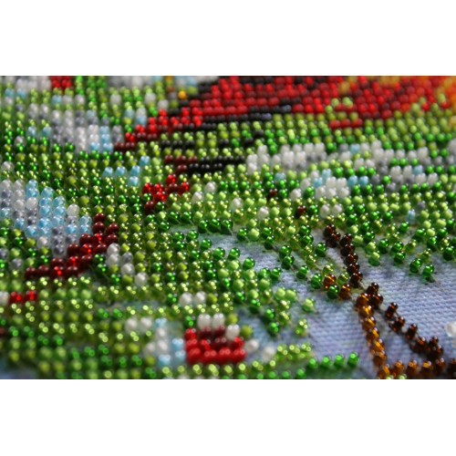 Main Bead Embroidery Kit January bitter cold (Winter tale), AB-300 by Abris Art - buy online! ✿ Fast delivery ✿ Factory price ✿ Wholesale and retail ✿ Purchase Great kits for embroidery with beads