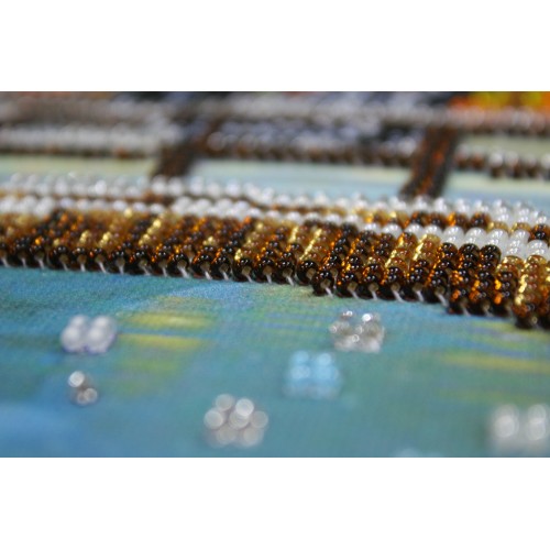 SALE! Set of bead embroidery on natural art canvas magic night, AB-301 by Abris Art - buy online! ✿ Fast delivery ✿ Factory price ✿ Wholesale and retail ✿ Purchase Great kits for embroidery with beads