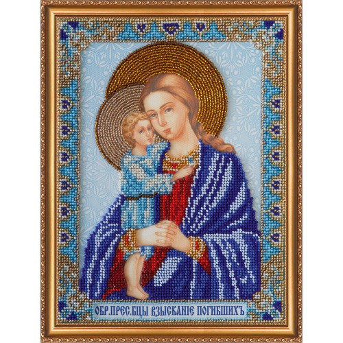 Main Bead Embroidery Kit Icon of the Mother of God «Perishing» (Icons), AB-303 by Abris Art - buy online! ✿ Fast delivery ✿ Factory price ✿ Wholesale and retail ✿ Purchase Great kits for embroidery with beads