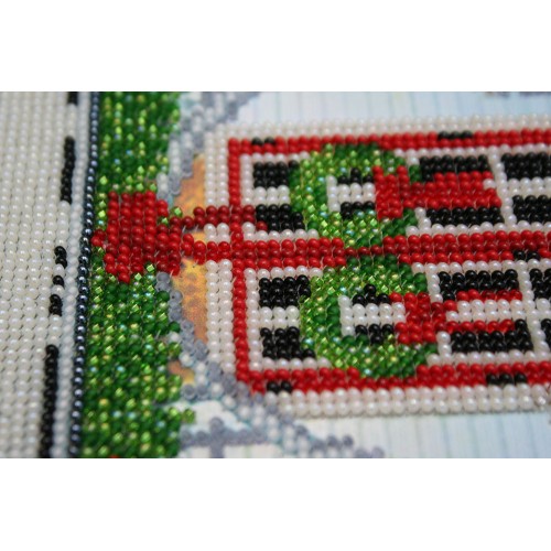 Main Bead Embroidery Kit Christmas story (Winter tale), AB-308 by Abris Art - buy online! ✿ Fast delivery ✿ Factory price ✿ Wholesale and retail ✿ Purchase Great kits for embroidery with beads