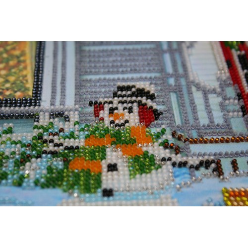 Main Bead Embroidery Kit Christmas story (Winter tale), AB-308 by Abris Art - buy online! ✿ Fast delivery ✿ Factory price ✿ Wholesale and retail ✿ Purchase Great kits for embroidery with beads
