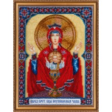 Набір для вишивання бісером на натуральному художньому холсті "Ікона Богродиці "Невипивана чаша"