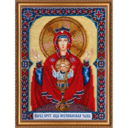 Набір для вишивання бісером на натуральному художньому холсті Ікона Богродиці Невипивана чаша, AB-310 від Абрис Арт - купити з доставкою ✿ Найкраща ціна від виробника ✿ Оптом та в роздріб ✿ Придбати Великі набори для вишивки бісером