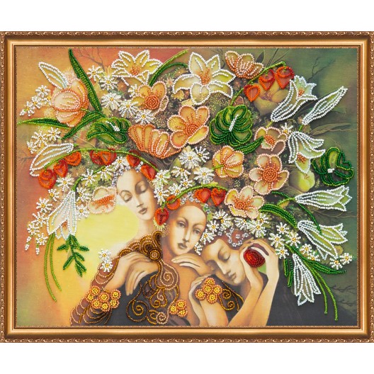 Набір для вишивання бісером на натуральному художньому холсті Богині цвітіння, AB-325 від Абрис Арт - купити з доставкою ✿ Найкраща ціна від виробника ✿ Оптом та в роздріб ✿ Придбати Великі набори для вишивки бісером
