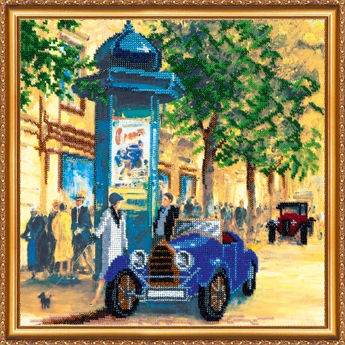 Main Bead Embroidery Kit Retro boulevard (Retro), AB-326 by Abris Art - buy online! ✿ Fast delivery ✿ Factory price ✿ Wholesale and retail ✿ Purchase Great kits for embroidery with beads