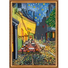 Набір для вишивання бісером на натуральному художньому холсті "Вечірнє кафе"