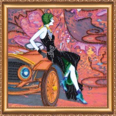 Набір для вишивання бісером на натуральному художньому холсті "Дівчата двадцятих-1"