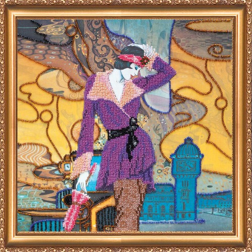 Набір для вишивання бісером на натуральному художньому холсті Дівчата  двадцятих-2, AB-341 від Абрис Арт - купити з доставкою ✿ Найкраща ціна від виробника ✿ Оптом та в роздріб ✿ Придбати Великі набори для вишивки бісером