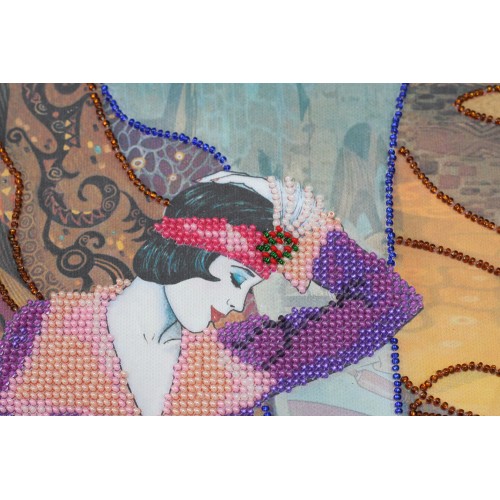 Набір для вишивання бісером на натуральному художньому холсті Дівчата  двадцятих-2, AB-341 від Абрис Арт - купити з доставкою ✿ Найкраща ціна від виробника ✿ Оптом та в роздріб ✿ Придбати Великі набори для вишивки бісером