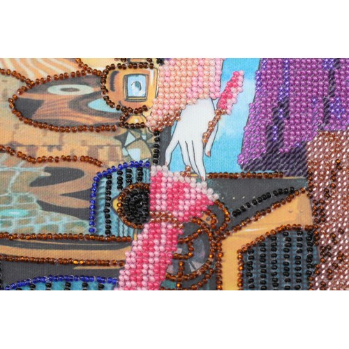 Набір для вишивання бісером на натуральному художньому холсті Дівчата  двадцятих-2, AB-341 від Абрис Арт - купити з доставкою ✿ Найкраща ціна від виробника ✿ Оптом та в роздріб ✿ Придбати Великі набори для вишивки бісером