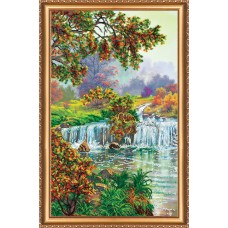 Набір для вишивання бісером на натуральному художньому холсті "Райський куточок"