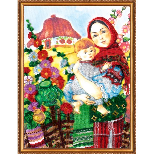 Main Bead Embroidery Kit Nearest and dearest (Genre Scenes), AB-349 by Abris Art - buy online! ✿ Fast delivery ✿ Factory price ✿ Wholesale and retail ✿ Purchase Great kits for embroidery with beads