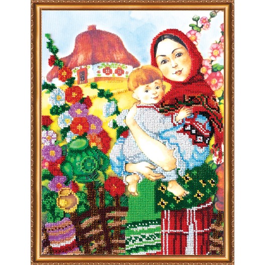 Main Bead Embroidery Kit Nearest and dearest (Genre Scenes), AB-349 by Abris Art - buy online! ✿ Fast delivery ✿ Factory price ✿ Wholesale and retail ✿ Purchase Great kits for embroidery with beads