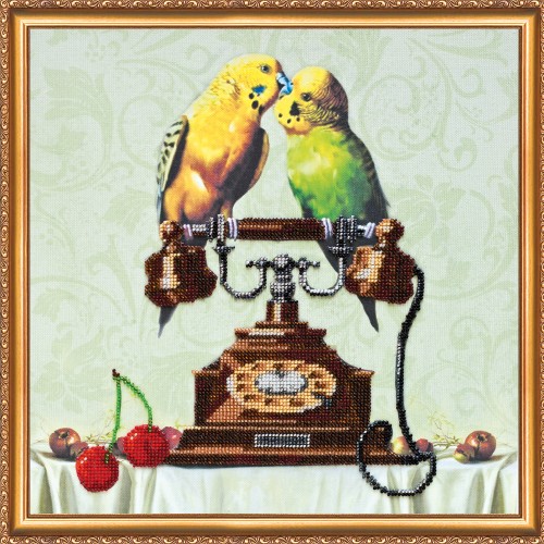 Main Bead Embroidery Kit Tweeters (Animals), AB-350 by Abris Art - buy online! ✿ Fast delivery ✿ Factory price ✿ Wholesale and retail ✿ Purchase Great kits for embroidery with beads