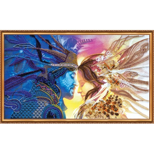 Main Bead Embroidery Kit Two together (Fantasy), AB-357 by Abris Art - buy online! ✿ Fast delivery ✿ Factory price ✿ Wholesale and retail ✿ Purchase Great kits for embroidery with beads