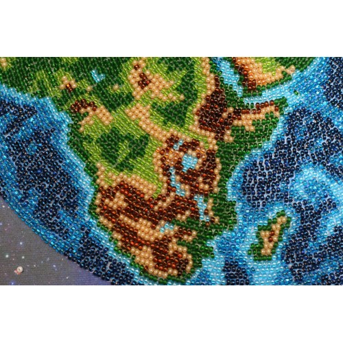 Main Bead Embroidery Kit The Earth (Landscapes), AB-358 by Abris Art - buy online! ✿ Fast delivery ✿ Factory price ✿ Wholesale and retail ✿ Purchase Great kits for embroidery with beads