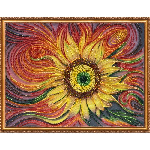 Main Bead Embroidery Kit Sunny pulse (Deco Scenes), AB-363 by Abris Art - buy online! ✿ Fast delivery ✿ Factory price ✿ Wholesale and retail ✿ Purchase Great kits for embroidery with beads