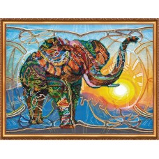 Main Bead Embroidery Kit Mosaic elephant (Deco Scenes)