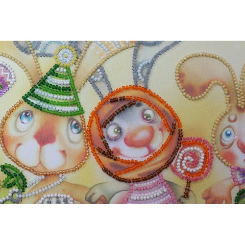Main Bead Embroidery Kit Christmas carol (Kids), AB-369 by Abris Art - buy online! ✿ Fast delivery ✿ Factory price ✿ Wholesale and retail ✿ Purchase Great kits for embroidery with beads