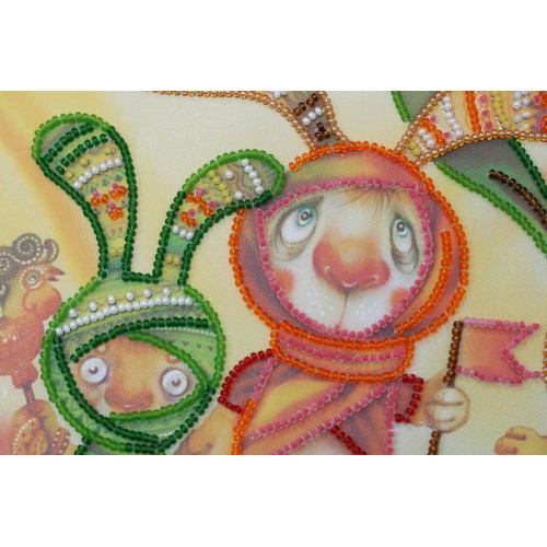 Main Bead Embroidery Kit Christmas carol (Kids), AB-369 by Abris Art - buy online! ✿ Fast delivery ✿ Factory price ✿ Wholesale and retail ✿ Purchase Great kits for embroidery with beads