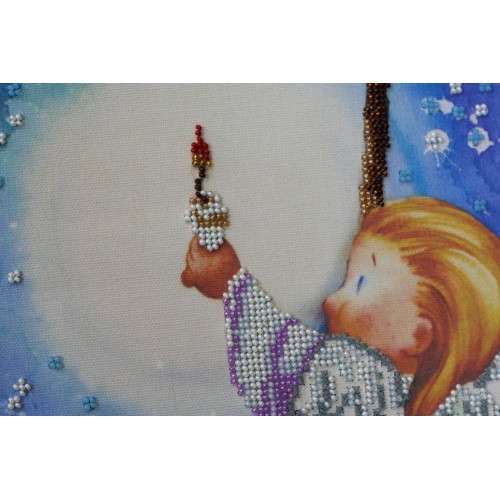 Main Bead Embroidery Kit First star (Winter tale), AB-378 by Abris Art - buy online! ✿ Fast delivery ✿ Factory price ✿ Wholesale and retail ✿ Purchase Great kits for embroidery with beads