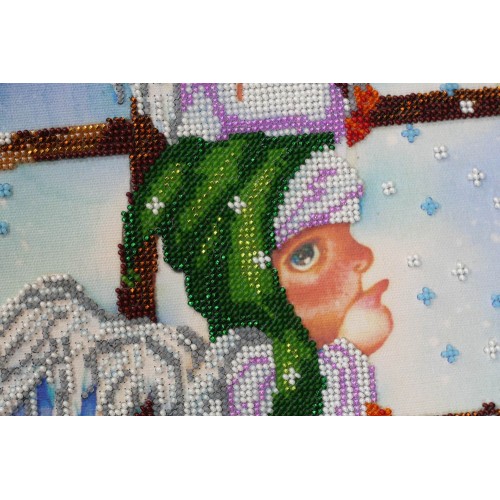 Main Bead Embroidery Kit First star (Winter tale), AB-378 by Abris Art - buy online! ✿ Fast delivery ✿ Factory price ✿ Wholesale and retail ✿ Purchase Great kits for embroidery with beads