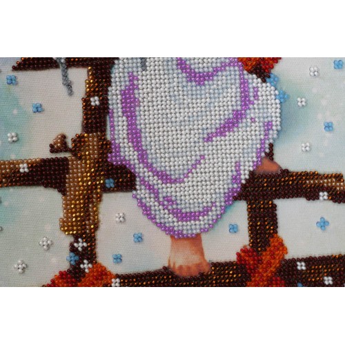 Main Bead Embroidery Kit First star (Winter tale), AB-378 by Abris Art - buy online! ✿ Fast delivery ✿ Factory price ✿ Wholesale and retail ✿ Purchase Great kits for embroidery with beads