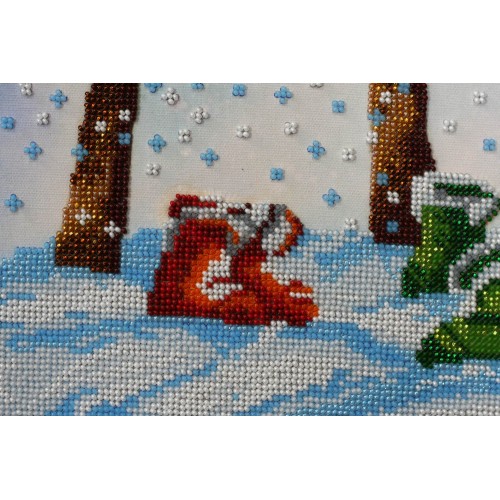 Main Bead Embroidery Kit First star (Winter tale), AB-378 by Abris Art - buy online! ✿ Fast delivery ✿ Factory price ✿ Wholesale and retail ✿ Purchase Great kits for embroidery with beads