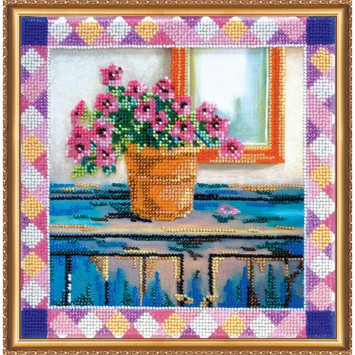 Main bead embroidery kits Azalea (Flowers), AB-383 by Abris Art - buy online! ✿ Fast delivery ✿ Factory price ✿ Wholesale and retail ✿ Purchase Great kits for embroidery with beads