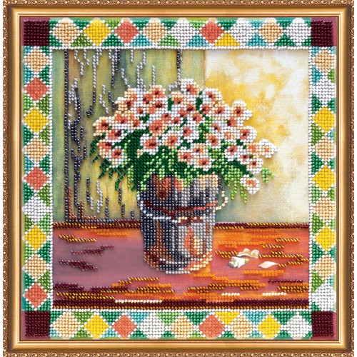 Main bead embroidery kits Smart frost (Flowers), AB-384 by Abris Art - buy online! ✿ Fast delivery ✿ Factory price ✿ Wholesale and retail ✿ Purchase Great kits for embroidery with beads