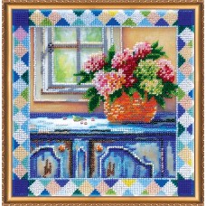 Main bead embroidery kits Hydrangea at window (Flowers)