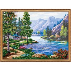 Main bead embroidery kits Mountain morning (Landscapes)