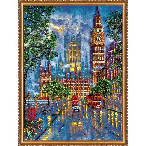 Main bead embroidery kits Big City lights (Landscapes), AB-389 by Abris Art - buy online! ✿ Fast delivery ✿ Factory price ✿ Wholesale and retail ✿ Purchase Great kits for embroidery with beads