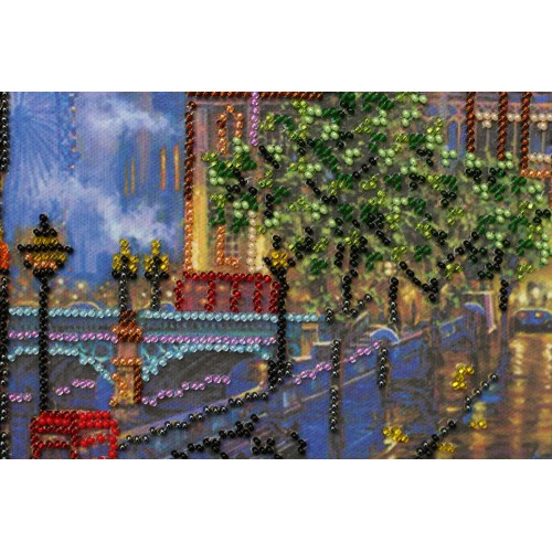 Main bead embroidery kits Big City lights (Landscapes), AB-389 by Abris Art - buy online! ✿ Fast delivery ✿ Factory price ✿ Wholesale and retail ✿ Purchase Great kits for embroidery with beads