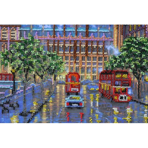 Main bead embroidery kits Big City lights (Landscapes), AB-389 by Abris Art - buy online! ✿ Fast delivery ✿ Factory price ✿ Wholesale and retail ✿ Purchase Great kits for embroidery with beads