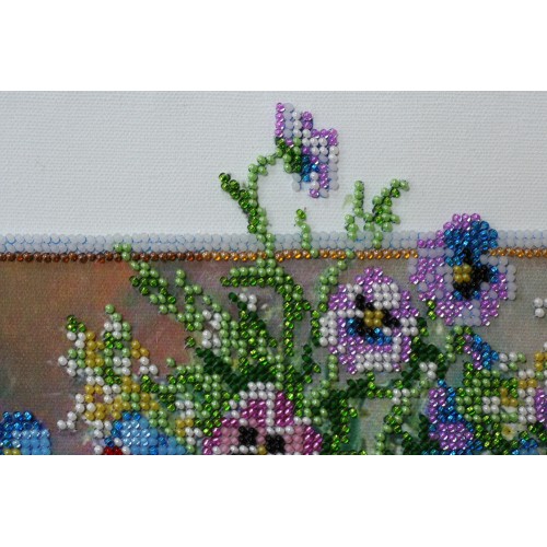 Main Bead Embroidery Kit Summer aroma-1 (Flowers), AB-390 by Abris Art - buy online! ✿ Fast delivery ✿ Factory price ✿ Wholesale and retail ✿ Purchase Great kits for embroidery with beads