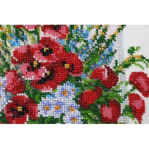 Main Bead Embroidery Kit Summer aroma-3 (Flowers), AB-392 by Abris Art - buy online! ✿ Fast delivery ✿ Factory price ✿ Wholesale and retail ✿ Purchase Great kits for embroidery with beads