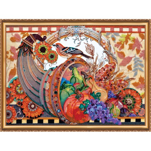 Main Bead Embroidery Kit Cornucopia (Deco Scenes), AB-394 by Abris Art - buy online! ✿ Fast delivery ✿ Factory price ✿ Wholesale and retail ✿ Purchase Great kits for embroidery with beads