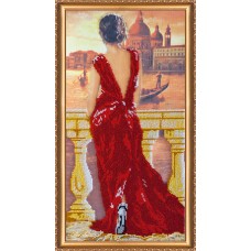 Набір для вишивання бісером на натуральному художньому холсті "Вечірня набережна"