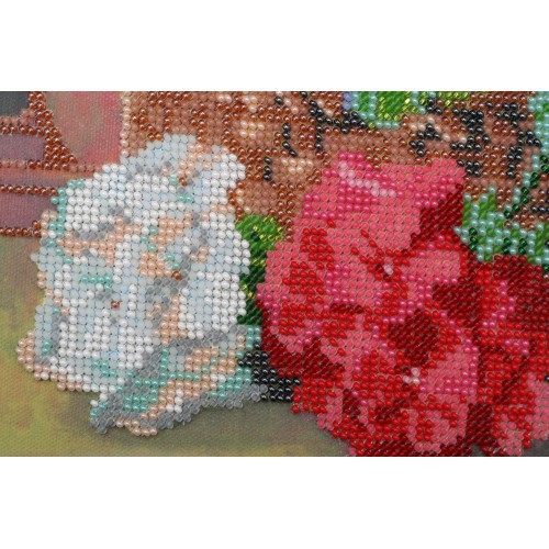Main Bead Embroidery Kit Cranes bill (Flowers), AB-396 by Abris Art - buy online! ✿ Fast delivery ✿ Factory price ✿ Wholesale and retail ✿ Purchase Great kits for embroidery with beads