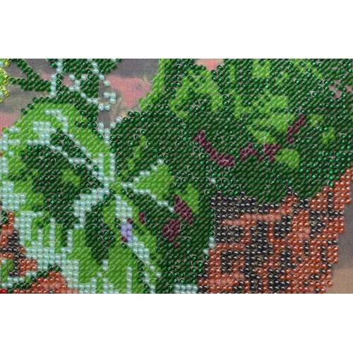 Main Bead Embroidery Kit Cranes bill (Flowers), AB-396 by Abris Art - buy online! ✿ Fast delivery ✿ Factory price ✿ Wholesale and retail ✿ Purchase Great kits for embroidery with beads